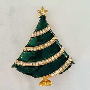 Eisenberg Ice Christmas tree vintage brooch pin